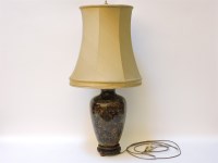 Lot 315A - A cloisonne vase table lamp
