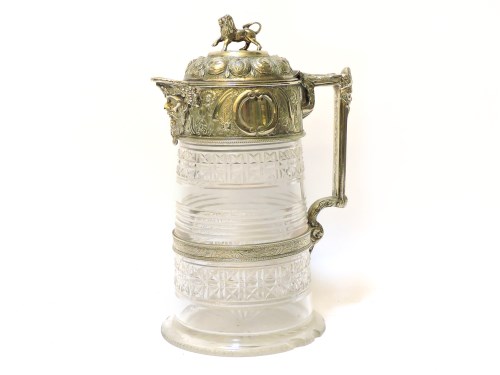 Lot 99 - A Victorian silver plated Claret jug