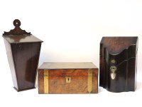 Lot 303 - A George III mahogany knife box