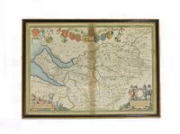 Lot 380 - An engraved and hand coloured map of Cheshire
