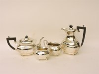 Lot 97 - An early 20th century silver three piece tea set