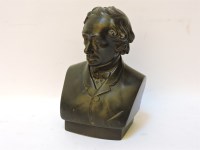 Lot 129 - A Coalbrookdale bust of Disraeli