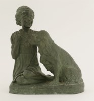 Lot 98 - A bronze figure of a young girl