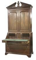 Lot 394 - A George III mahogany estate bureau bookcase