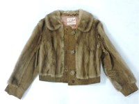 Lot 189 - A 1970s caramel mink and tan suede bomber jacket