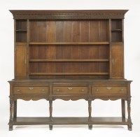 Lot 536 - An oak and inlaid dresser