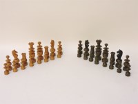 Lot 111 - A French Regence turned wood chess set