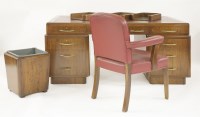 Lot 138 - A mahogany office suite
