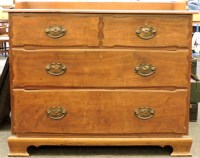 Lot 466 - A French walnut chest of drawers