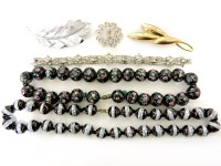 Lot 59 - Two single rows of Viennese glass bead necklaces