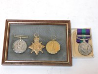 Lot 406 - Three WWI service medals