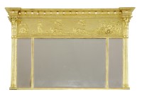 Lot 426 - A giltwood and gesso overmantel mirror