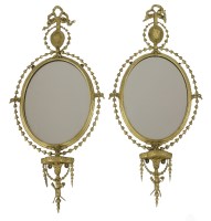 Lot 473 - A pair of gilt gesso wall mirrors