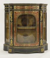 Lot 500 - A Victorian ebonised and red boulle pier cabinet