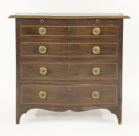 Lot 521 - A George III inlaid mahogany chest of drawers