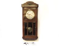 Lot 188 - A 1920's mahogany wall clock