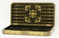 Lot 47 - A Chinese export lacquer games box