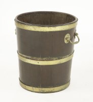 Lot 456 - A George brass bound peat bucket