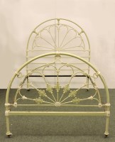 Lot 549 - A Victorian painted iron framed bed with arched ends