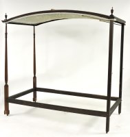 Lot 533 - A Sheraton style four poster single bed