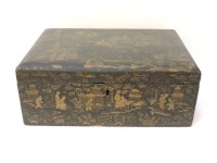 Lot 278 - An interesting Chinese black lacquer and gilt chinoiserie box