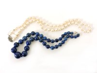 Lot 47 - A single row uniform semi Baroque cultured pearl necklace