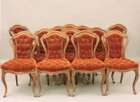 Lot 431 - A set of twelve Victorian mahogany and button upholstered dining chairs