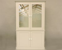 Lot 435 - A grey painted pine cabinet
