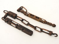 Lot 98 - Two 19th century wooden knitting sheafs