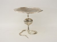 Lot 90 - An Indian white metal Tazza