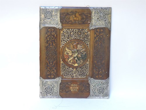 Lot 114 - A late 19th century German silver mounted book cover