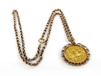 Lot 12 - A gold belcher chain