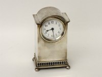 Lot 81 - An Edwardian silver Boudoir clock