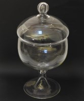 Lot 127 - A large glass punch bowl and cover