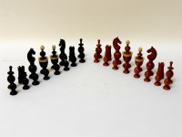 Lot 60 - A large 19th century stained chess set