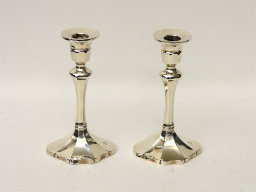 Lot 88 - A cased pair of hallmarked silver candlesticks