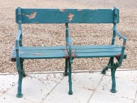 Lot 596 - A 19th century rusticated garden bench