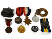 Lot 67 - A group of three Great War medals