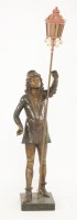 Lot 442 - A Venetian carved wood figural standard lamp