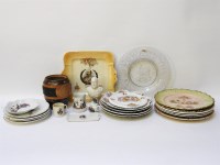 Lot 211 - A collection of 1902 Coronation commemorative wares to include a Doulton tobacco jar etc