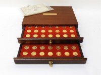 Lot 50 - Our Royal Sovereigns collection of gilt coins by Danbury Mint