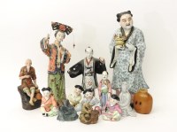 Lot 180 - Oriental ceramic figures