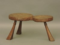 Lot 768 - A double burr stool