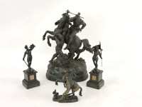 Lot 160 - A pair of spelter figures