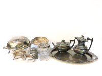 Lot 227 - Silver plated items including an oval tray