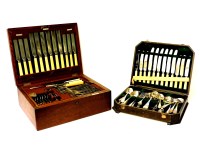 Lot 306 - Two cased canteens of silver plated cutlery