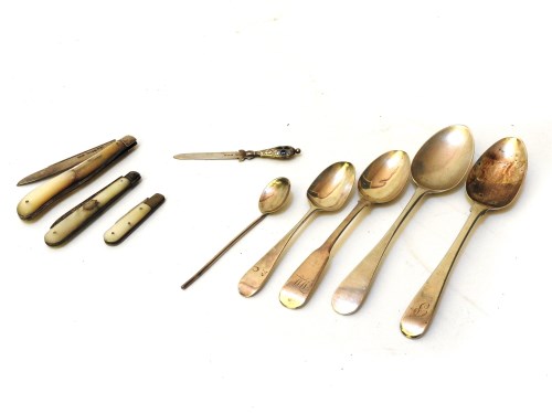 Lot 104 - A quantity of silver spoons