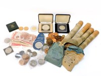 Lot 85 - A quantity of coins and bank notes