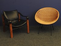 Lot 500 - A 50's design wicker tub chair