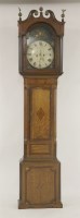 Lot 508 - A 19th century oak longcase clock